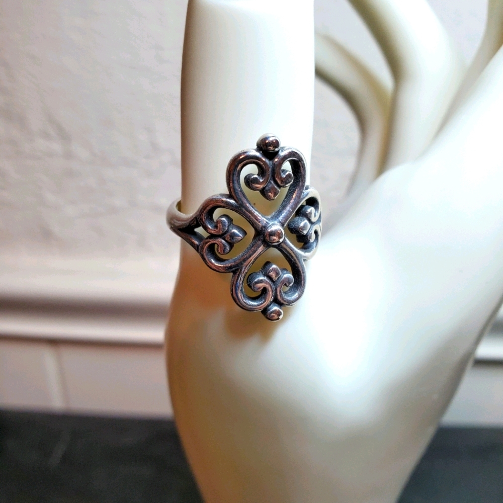 James Avery Adorned Hearts Ring Size 8